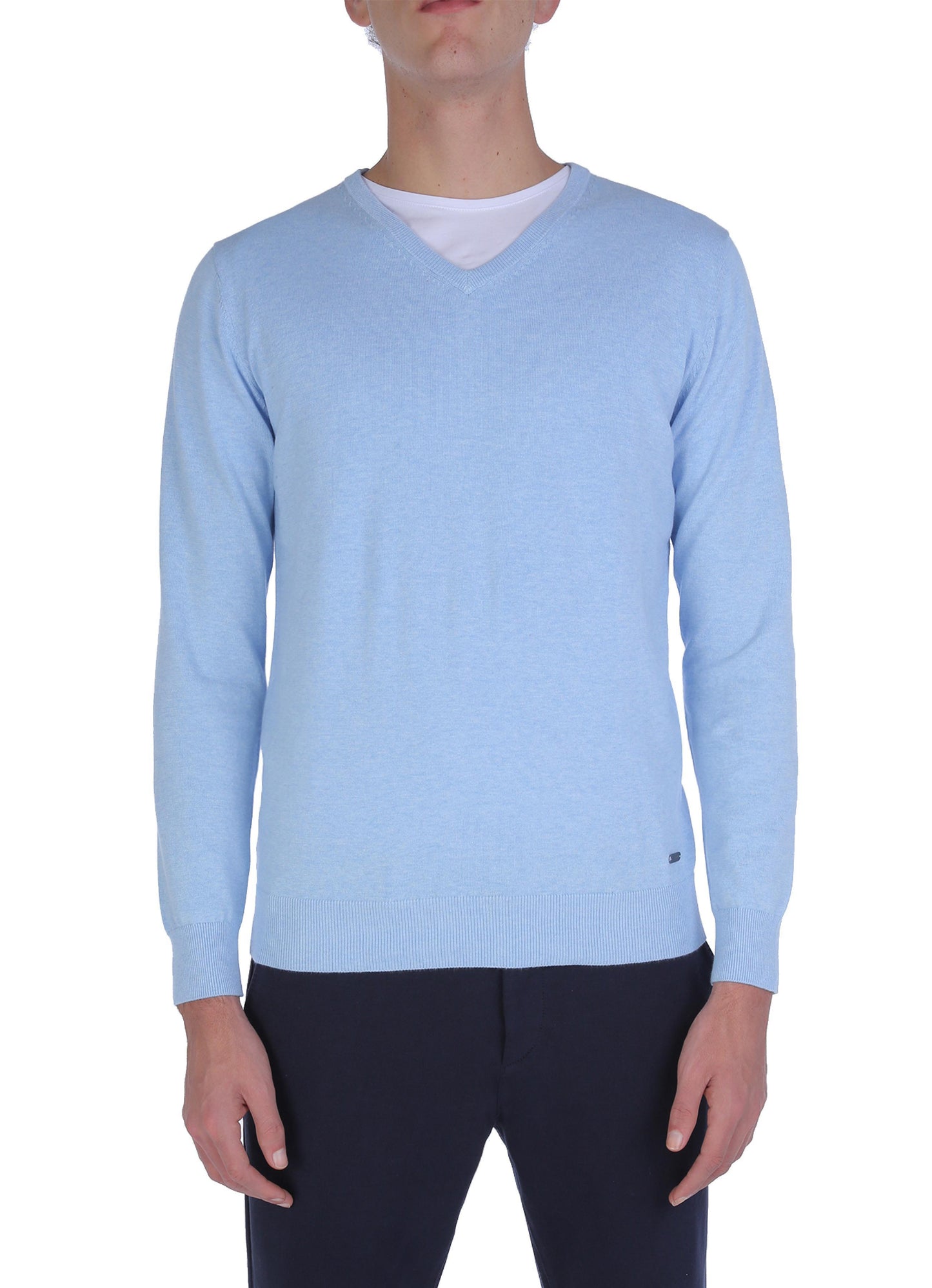 Vince v-neck plain cotton sweater