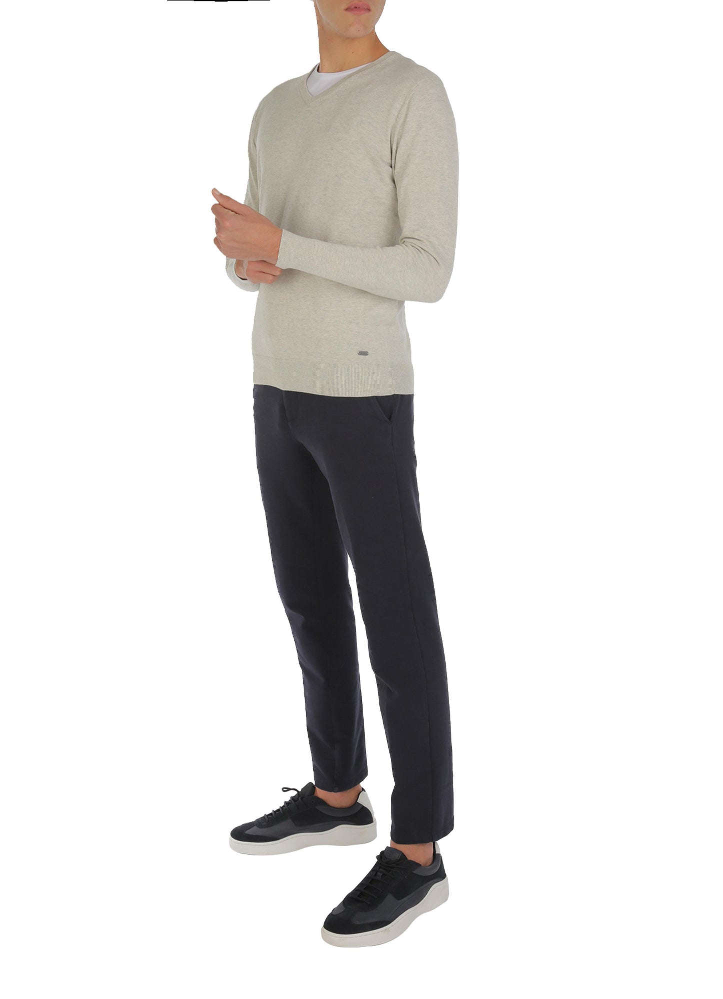 Vince v-neck plain cotton sweater