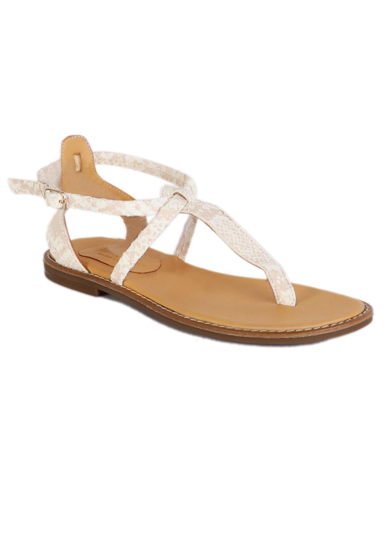 T Shape Sandals With Ankle Strap