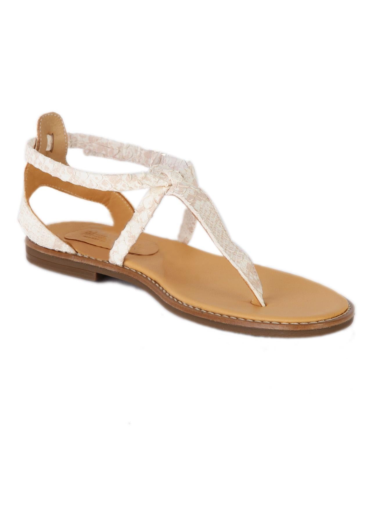 T Shape Sandals With Ankle Strap