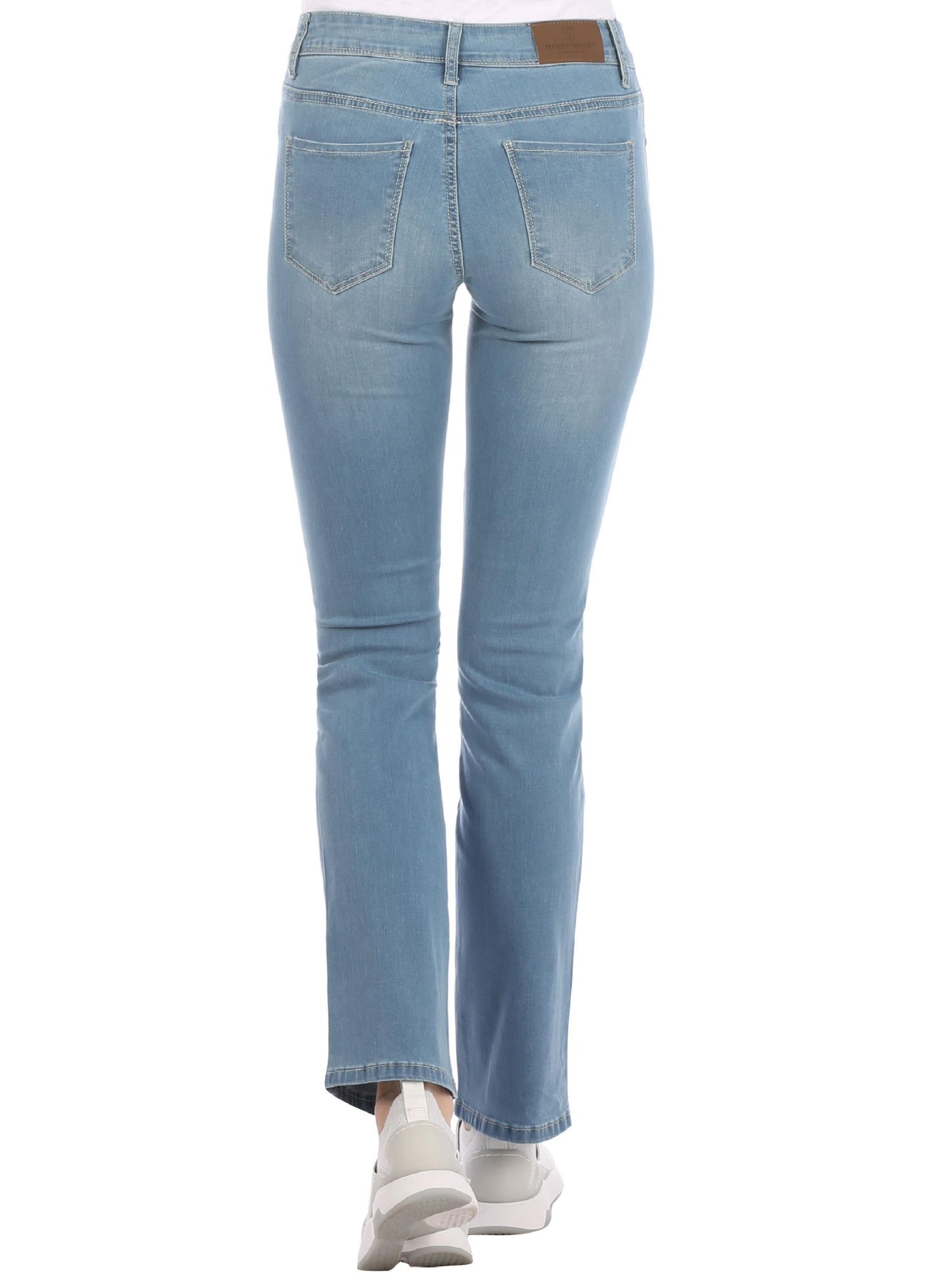 Straight mid rise jeans