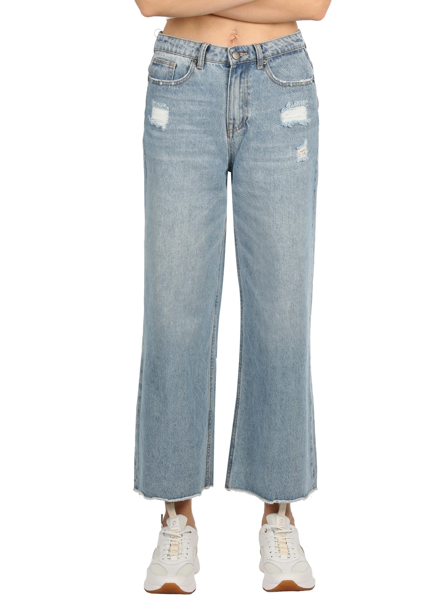 Straight mid rise jeans