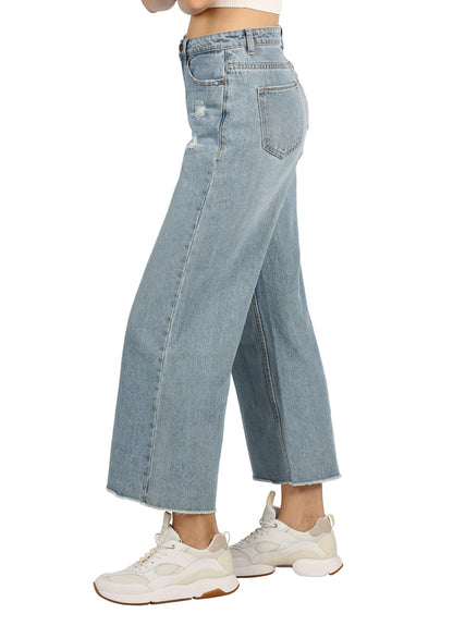 Straight mid rise jeans