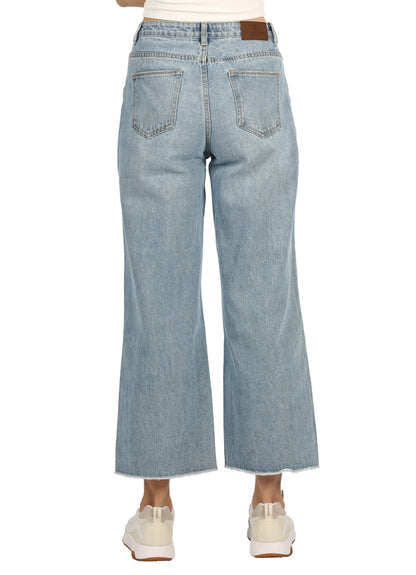 Straight mid rise jeans