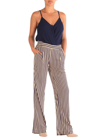 Striped loose trousers